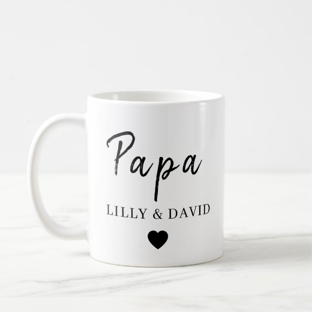Pappamugg från barn Personlig fadersdagspresent Kaffemugg (Vänster)