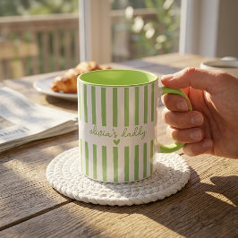 Pappamuggen anpassade randiga barn namn kaffekopp