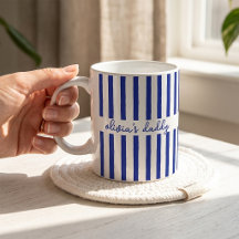 Pappamuggen anpassade randiga barn namn kaffekopp