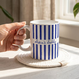 Pappamuggen anpassade randiga barn namn kaffekopp