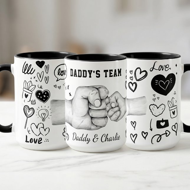 Pappamuggen Fars Dag Present Anpassat Namn Bebis Mugg (Skapare uppladdad)