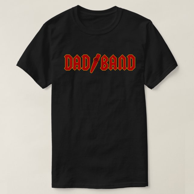 Pappamusikband - röd logotyp t shirt (Design framsida)