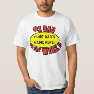 Pappan #1 i världen skräddarsy fars dag tee shirt