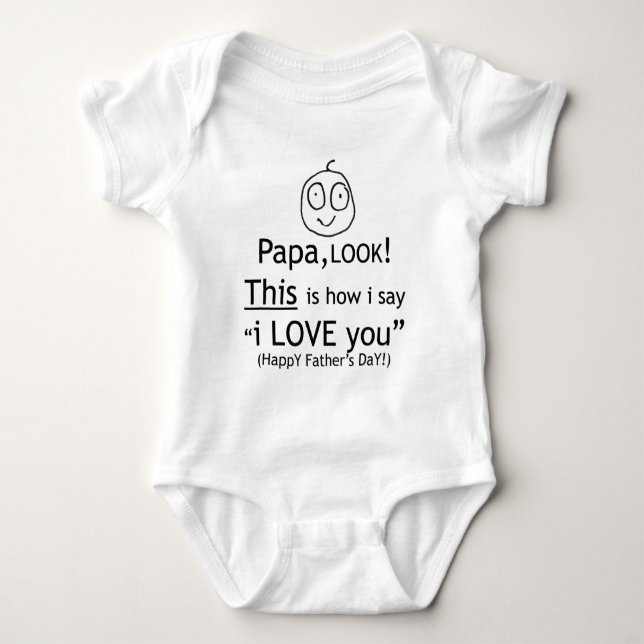 Pappan älskar jag dig! t-shirt (Framsida)