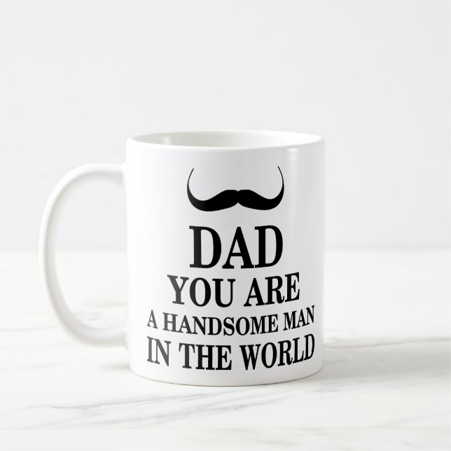 Pappan är du den stiliga manen i de roliga kaffemugg (Vänster)