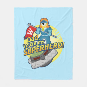 Pappan är du min Superhero Fleecefilt