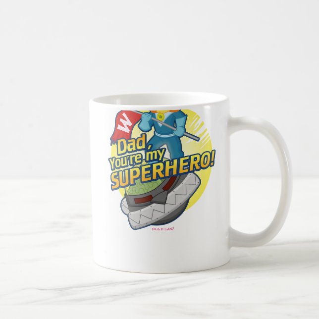 Pappan är du min Superhero Kaffemugg (Höger)