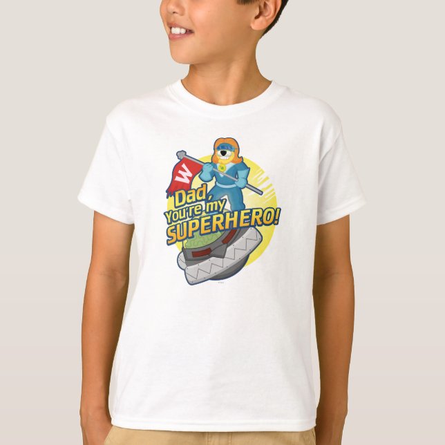Pappan är du min Superhero Tee (Framsida)