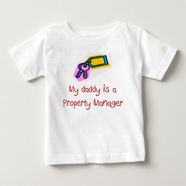 Pappan är enskjorta för bebis för egendomchef t shirt (Framsida)
