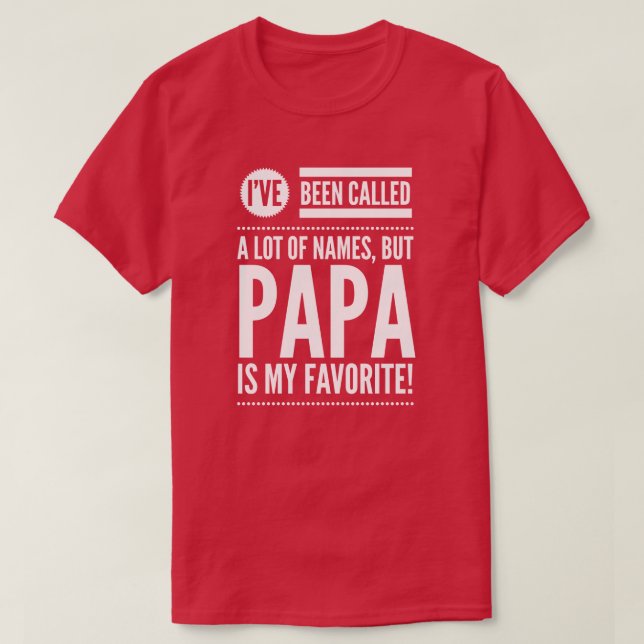 Pappan är mitt favorit- namn t shirt (Design framsida)