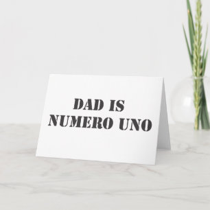 pappan är numerouno kort