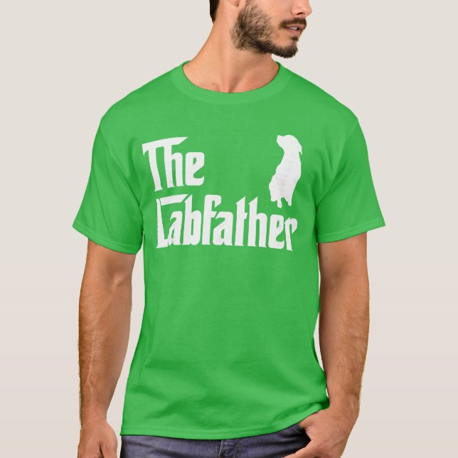 Pappan är rolig Labrador Pappa Present flicka fami T Shirt (Framsida)