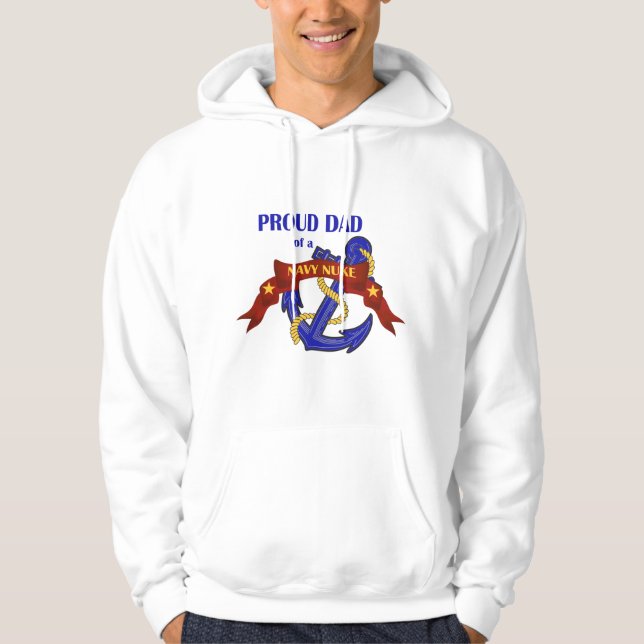 Pappan av en marin Nuke Sweatshirt Med Luva (Framsida)