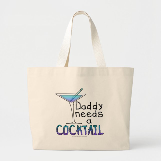 PAPPAN Behöver en Cocktail Jumbo Tygkasse (Framsidan)
