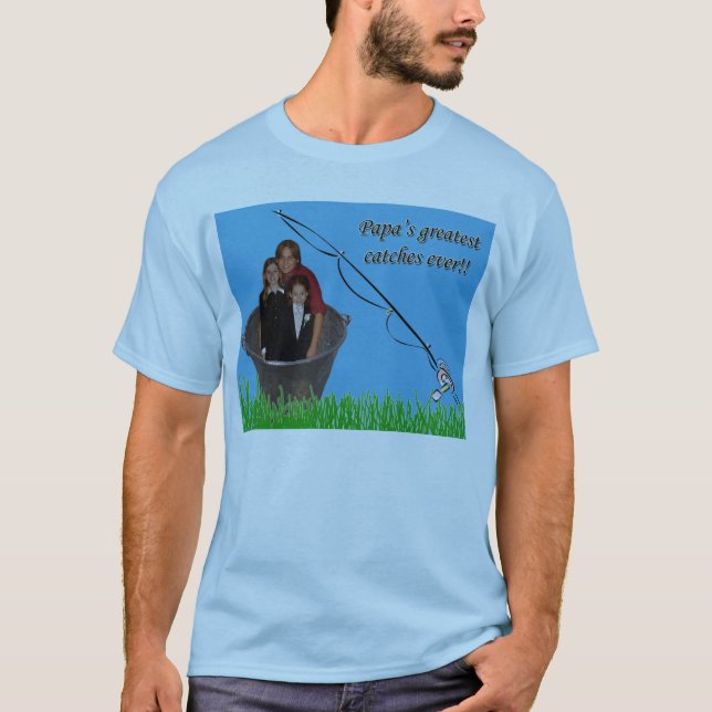Pappan fångar tee shirt (Framsida)