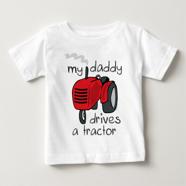 Pappan kör en traktor tee (Framsida)