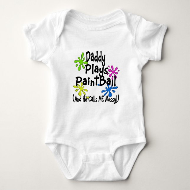 Pappan leker Paintball Tee (Framsida)