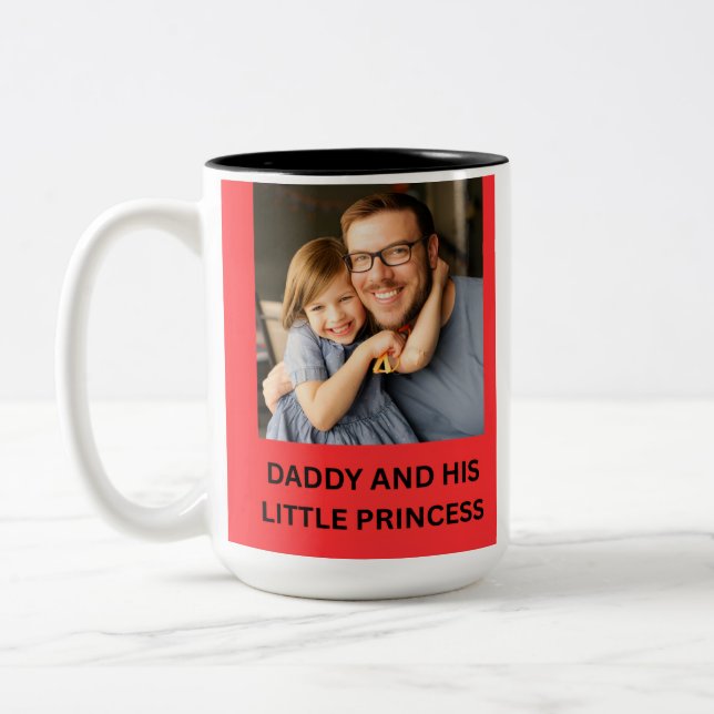 PAPPAN OCH HANS LILLA PRINSESSE Två-Tonad MUGG (Vänster)