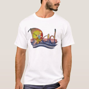 Pappan och sonen som fiskar konstnärlig text, t-shirt