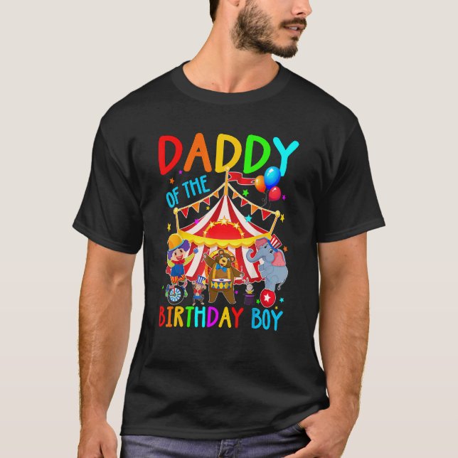 Pappan på födelsedagstjukaren Circus pappa Théed C T Shirt (Framsida)