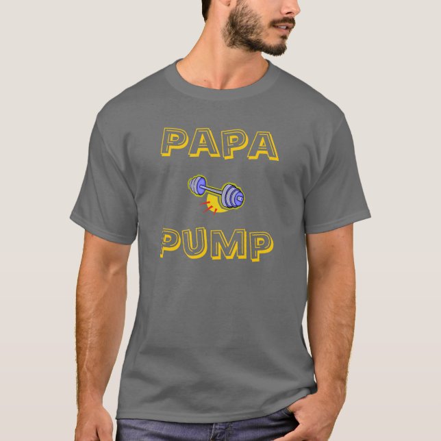 Pappan pumpar weightlifting t-shirt (Framsida)