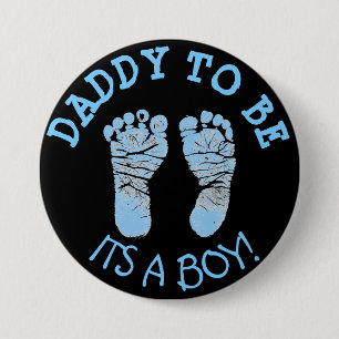 Pappan som är baby shower, knäppas svart och knapp