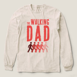 Pappan som går i korallröd t shirt
