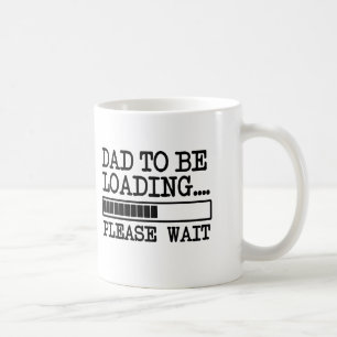 Pappan som ska laddas, behar den roliga bebiset kaffemugg