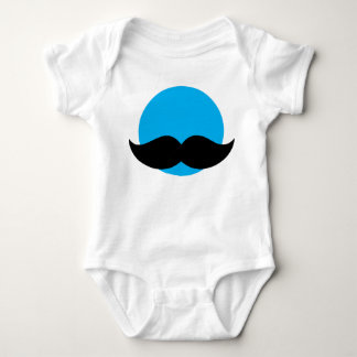 PappaNoob - Blue Baby Mustache Tee