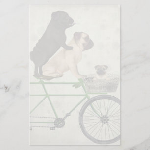 Pappar på cykel brevpapper