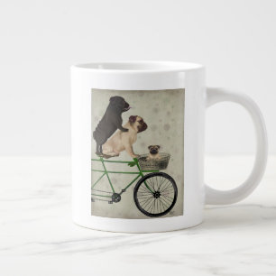 Pappar på cykel jumbo mugg