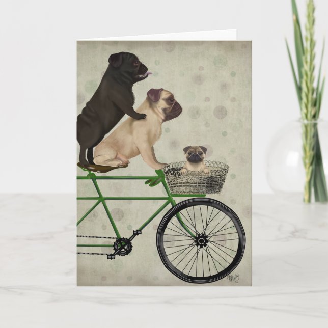Pappar på cykel kort (Framsida)