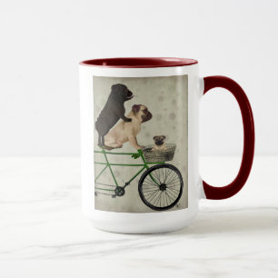 Pappar på cykel mugg