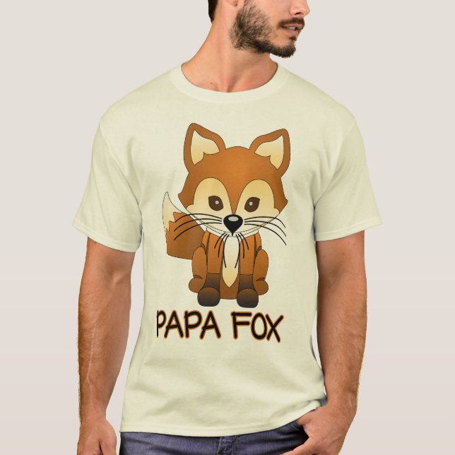 Papparäv - rävfamiljT-tröja T-shirt (Framsida)