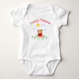 Pappas Alla hjärtans dag – Söt teddybjörn med hjär T Shirt