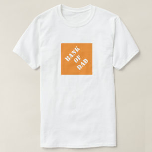 Pappas bank Rolig Pappa Humoristisk Farsdag presen T Shirt