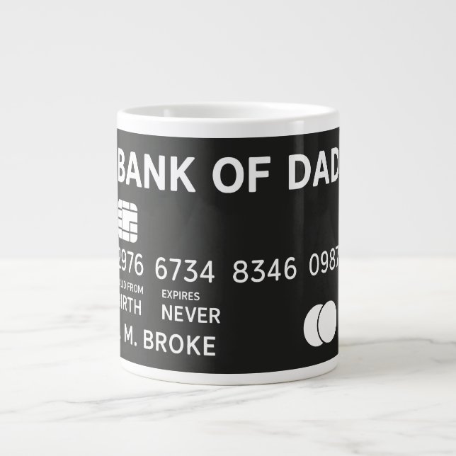 Pappas bankkort jumbo mugg (Framsidan)
