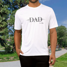 Pappas Barn Namn Etablerad Skript Typografi T Shirt