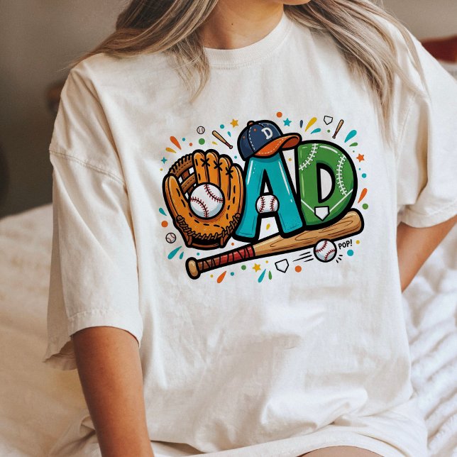 Pappas baseball fadersdag present t shirt (Skapare uppladdad)