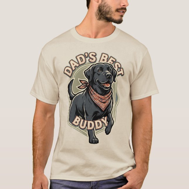 Pappas bästa kompis Labrador Retriever-present T Shirt (Framsida)