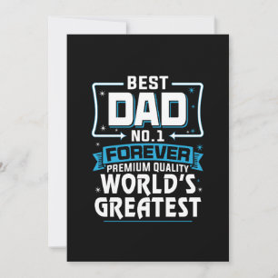 Pappas bästa pappa Världens bästa nr 1 Inbjudningar