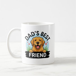 Pappas bästa vän Golden Retriever Hund Pappa Mugg