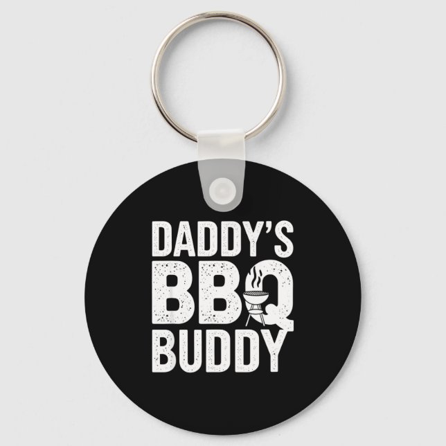 Pappas bbq-kompis rolig grilltextgrafik nyckelring (Framsida)