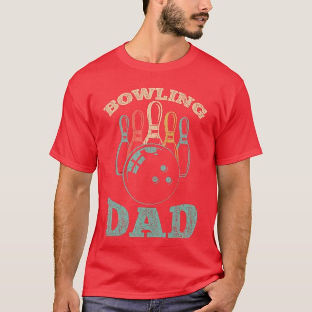 Pappas bowling Rolig bowlare till fars dag vänner T Shirt (Framsida)