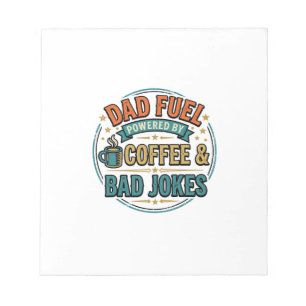 Pappas bränsle kaffe och dåliga skämt vintage tröj anteckningsblock