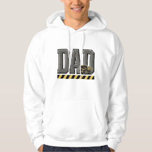 Pappas bygg-tröja med vintagegravyrdesign_ hoodie