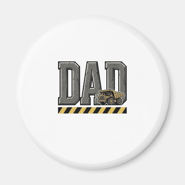 Pappas bygg-tröja med vintagegravyrdesign_ magnet (Framsidan)