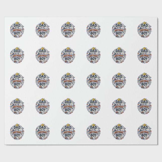 Pappas byggarbetare på födelsedagsbarnets födelsed presentpapper (Platt)