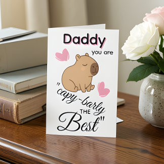 Pappas Capybara-kort – Sött Roligt Capybara- Hälsn Kort