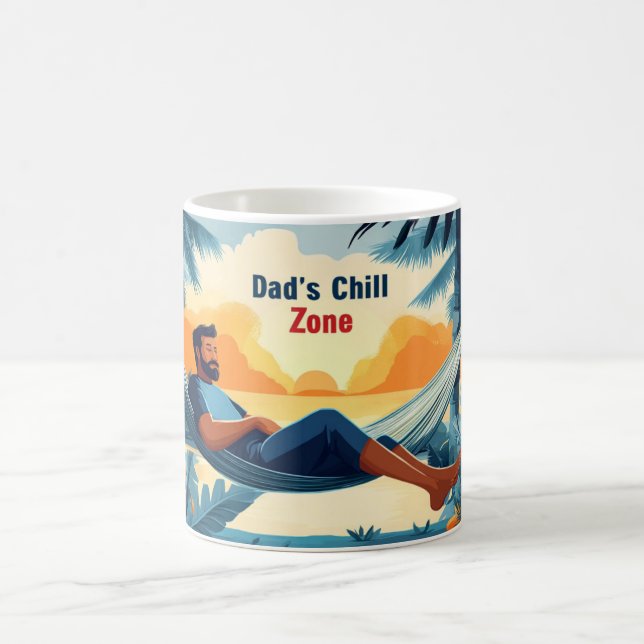 Pappas Chill Zon Tropisk Vibe Fars Dag-present Kaffemugg (Center)